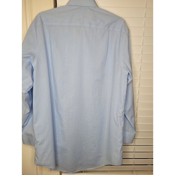 Charles Tyrwhitt Non-Iron Light Blue Check Dress Shirt 16/33 Slim Button up - Picture 2 of 4